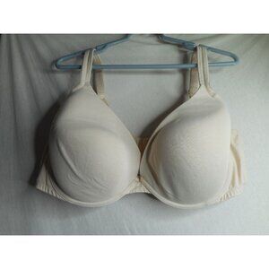 Cacique 46 DDD Cotton Bra underwire Boost plunge beige